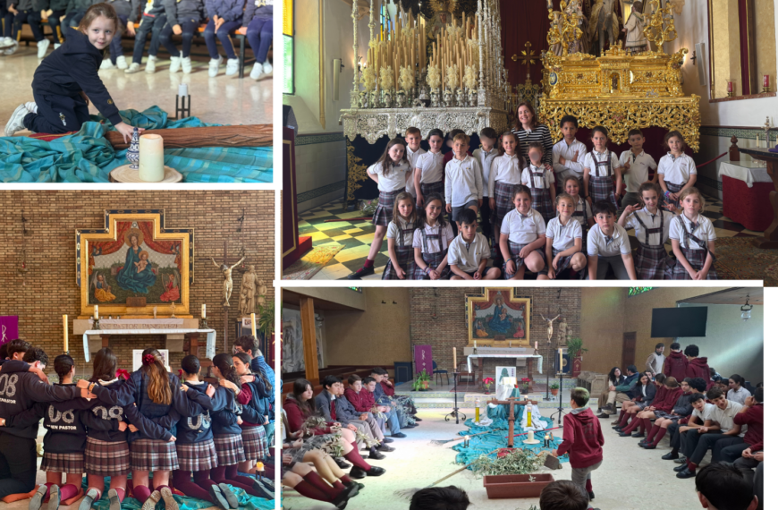 LA SALLE BUEN PASTOR SITÚA LA ADORACIÓN DE LA CRUZ EN MEDIO DE SU SEMANA SANTA COFRADE